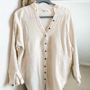Gauze Button Down Tunic - Free People Dupe